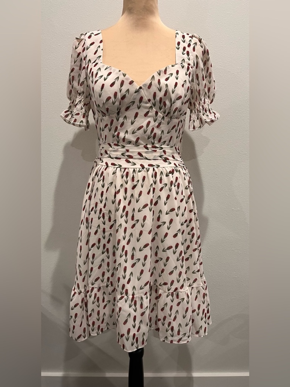 Open-Back Flutter Sleeve Dress Coquette